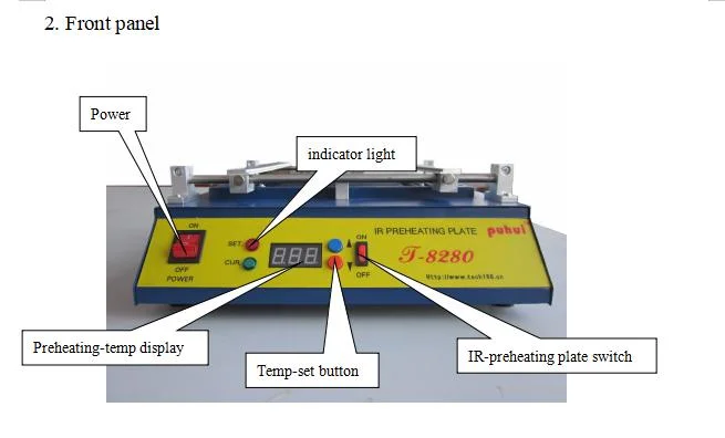 Preheating Plate, BGA Rework Station, IR Welding Machine T-8280